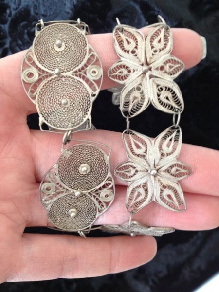 silver filigree bracelets