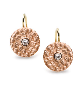 jane bohan rose gold diamond earrings