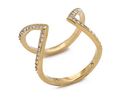 michael kors open delicate arrow ring