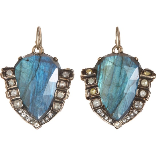 nak armstrong labradorite and quartz earrings