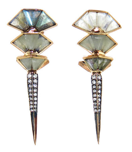 nak armstrong mosaic spike earrings