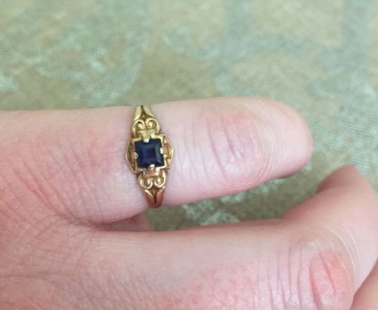 sapphire baby ring