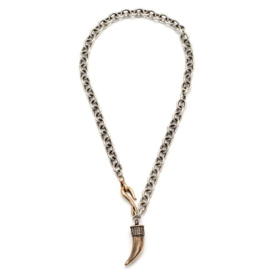 shannon koszyk diamond horn necklace