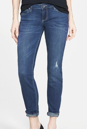 kut from the kloth catherine distessed slim boyfriend jeans