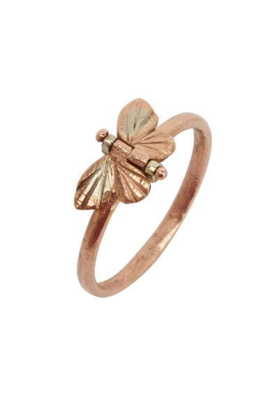 james banks butterfly gold and silver tiny baby ring