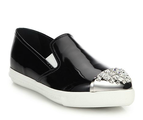 miu-miu jeweled cap-toe skate shoes