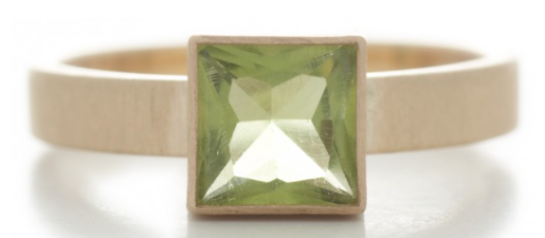 jennifer dawes stacking square peridot band