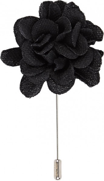 lanvin textured rose tie pin