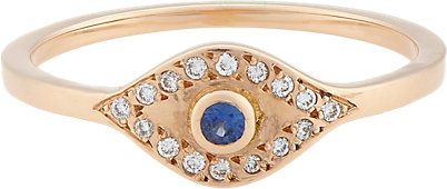 ileana makri diamond, sapphire & white gold wisdom eye ring