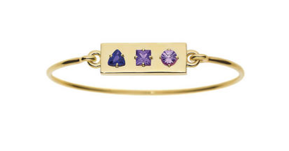 jemma wynne closed bangle with geometric purple sapphires