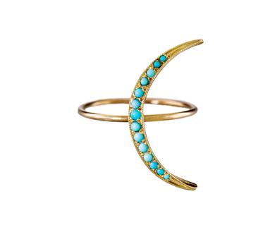 andrea fohrman turquoise crescent moon ring