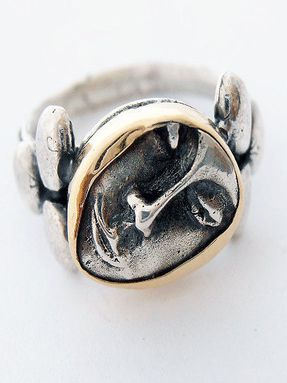 ari kuperman silver statement face ring