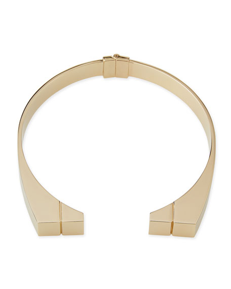 jason wu 24K engraved bar choker necklace