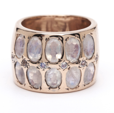 arik kastan double gypsy cigar band with moonstones