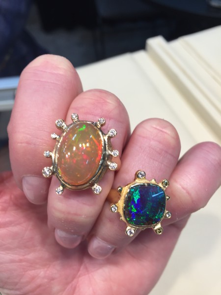 adrius krulis boulder opal rings